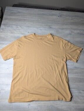 PS/Basics Men's T-shirt Size Small Yellow Short Sleeve Crew Neck 💯 cotton